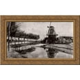 thumbnail image 1 of Landscape with Windmill 24x16 Gold Ornate Wood Framed Canvas Art by Vincent van Gogh, 1 of 2