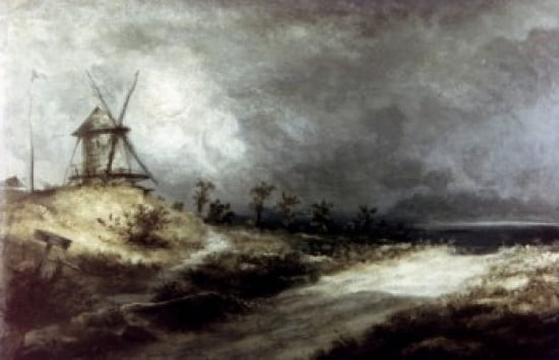 Landscape with a Mill by Georges Michel 1730 1763-1843 Canvas Art - Georges Michel (18 x 24)
