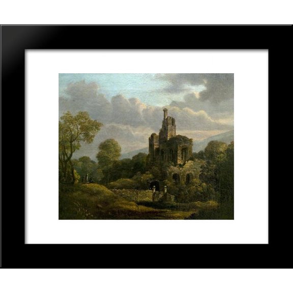 Landscape with a Ruined Castle 20x24 Framed Art Print by William Shayer