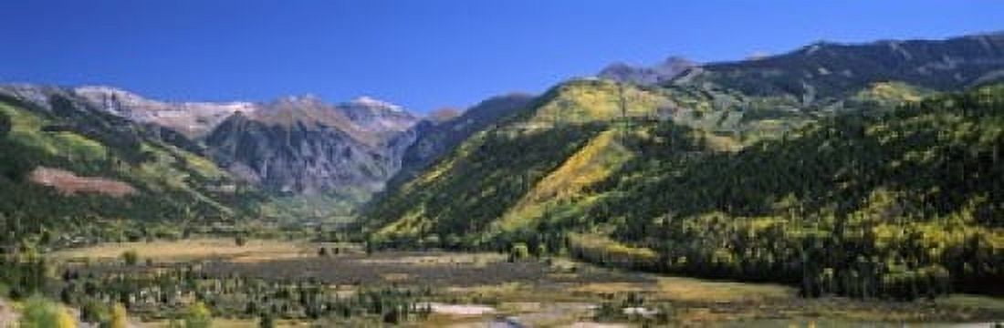 Landscape with mountain range in the background Telluride San Miguel County Colorado USA Canvas Art - Panoramic Images (18 x 6)