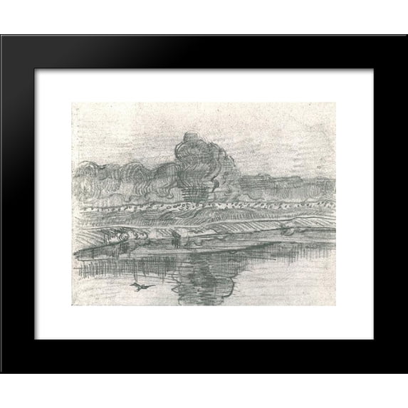 Landscape with the Oise 20x24 Framed Art Print by Vincent van Gogh