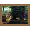 thumbnail image 1 of Landscape with trees, houses and river 36x28 Large Gold Ornate Wood Framed Canvas Art by Lev Lagorio, 1 of 2