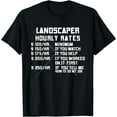 thumbnail image 1 of Landscaper Hourly Rate Funny Labor Landscaping Mowing Gifts T-Shirt Black Small, 1 of 4