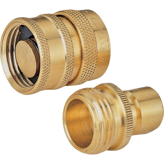 Hose Connector, 3/4 in, Solid Brass