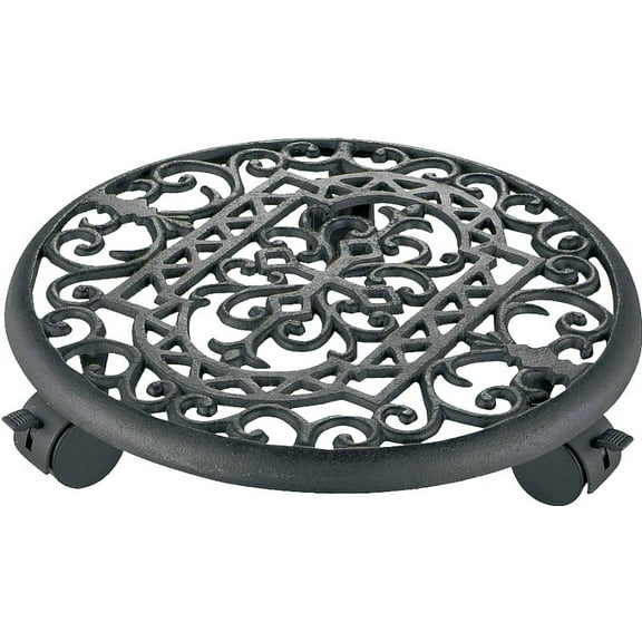 Landscapers Select W52890-3L Planter Dolly, Black Shelf