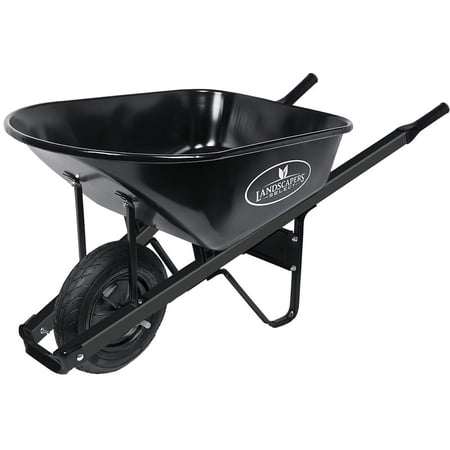 Landscapers Select WB6SMB Wheelbarrow, 6 cu-ft, Black