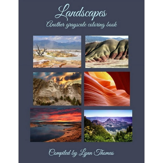 Landscapes: Another Grayscale Coloring Book (Paperback)