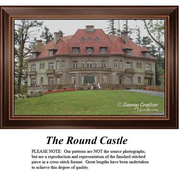 Landscapes Counted Cross Stitch Pattern | The Round Castle (Pattern Only, You Provide The Floss and Fabric)