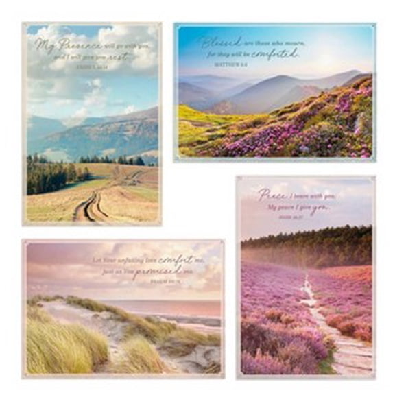 Landscapes Sympathy Cards, Box Of 12