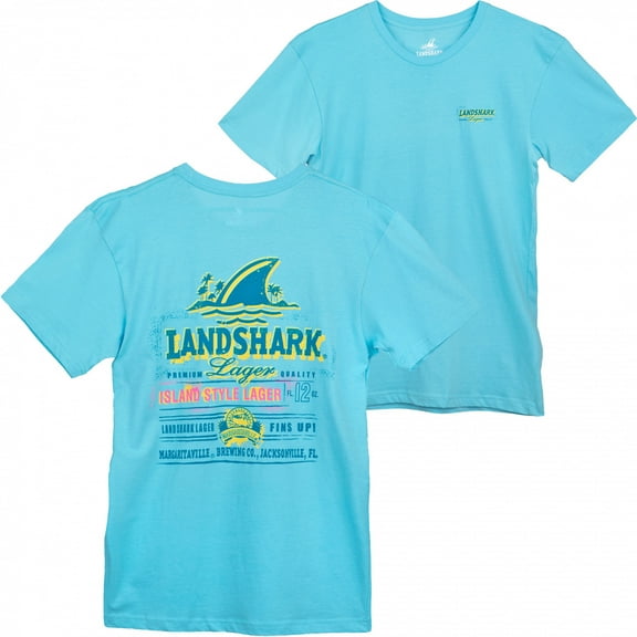 Landshark 35407-X-Large Landshark Aqua Mens T-Shirt, Extra Large