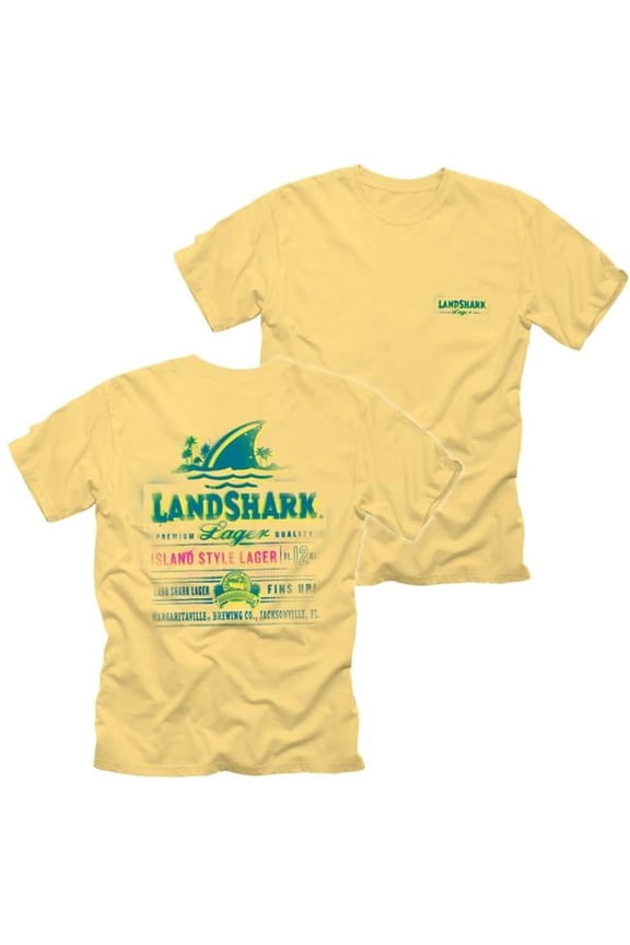 807266-XXL Landshark Lager Spray Label Front & Back Print T-Shirt - 2XL