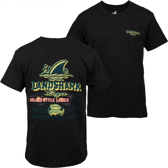 Landshark Painted T-Shirt for Mens, Black - Extra Large