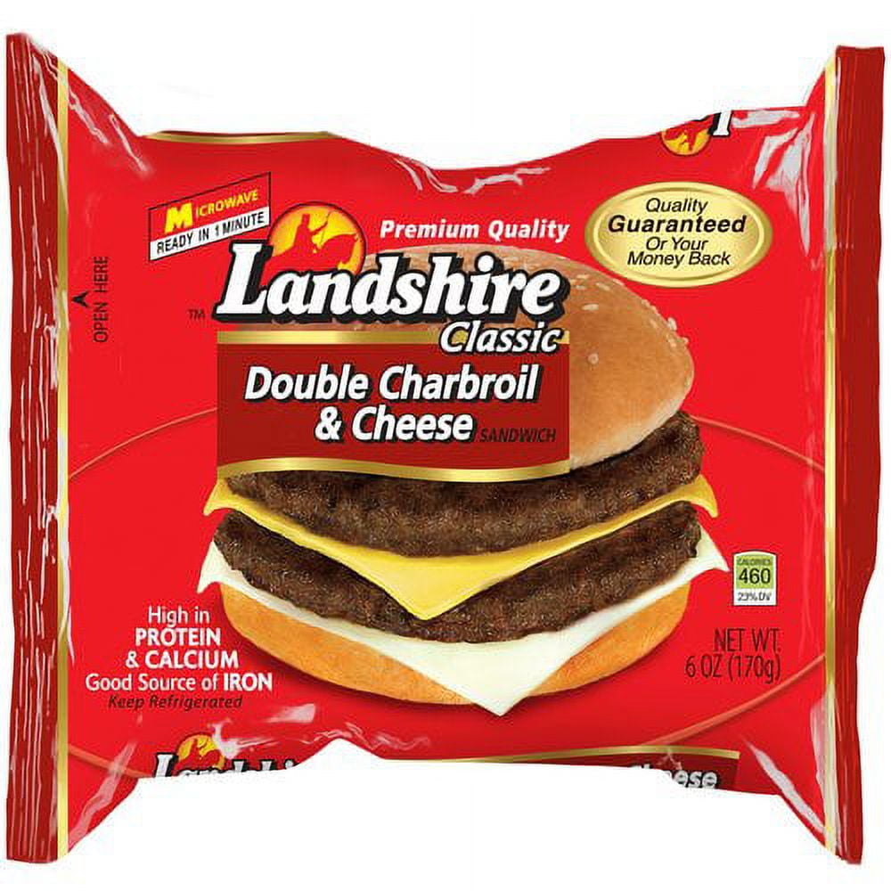 Landshire Supreme Double Charbroil Cheese Sandwich 6 oz