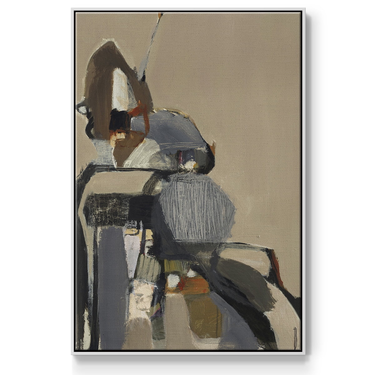 Landslide Framed Premium Gallery Wrapped Canvas - Ready to Hang - 17 x 25 - White Floating Frame