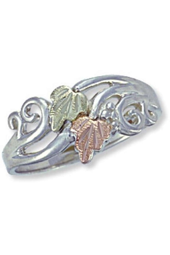 MRL02689 070 Black Hills Gold Sterling Silver Traditional Ladies Ring - Size 7
