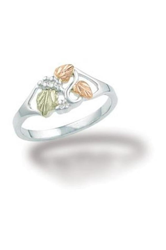 Landstoms MRL02821 080 Black Hills Gold Sterling Silver Traditional Ladies Ring - Size 8