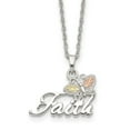 thumbnail image 1 of Mt Rushmore Black Hills Gold MR20184 Black Hills Gold on Silver Butterfly with Faith Pendant, 1 of 5