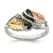 Landstroms Mt. Rushmore Black Hills Sterling Silver 12K Gold Accents Mystic Fire Topaz Ring