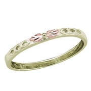 Landstroms Black Hills 10k Green Gold stackable Ring