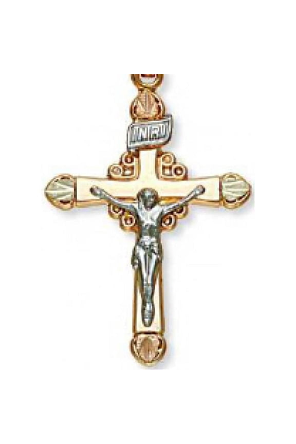 Black Hills Gold Crucifix Pendant