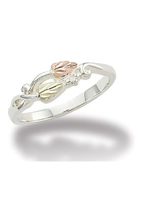 Black Hills Gold on Silver Twist Ring