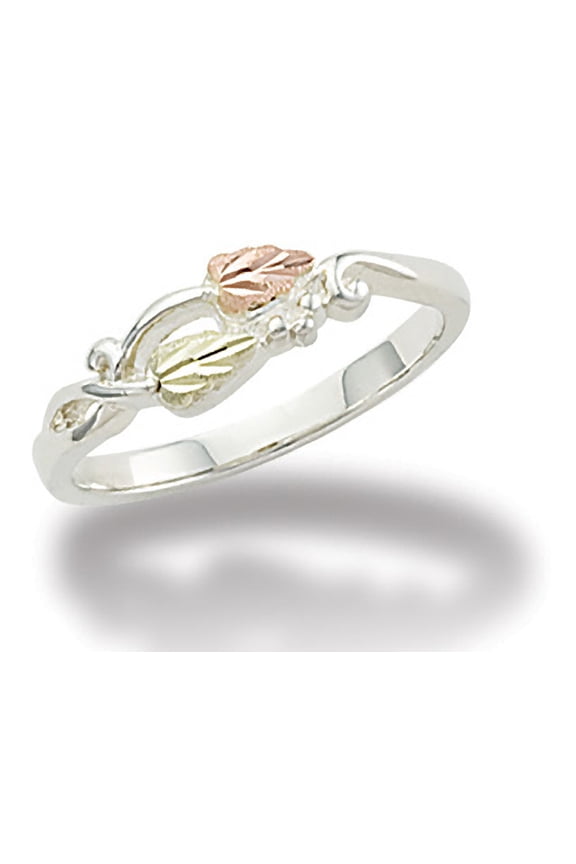 Black Hills Gold on Silver Twist Ring