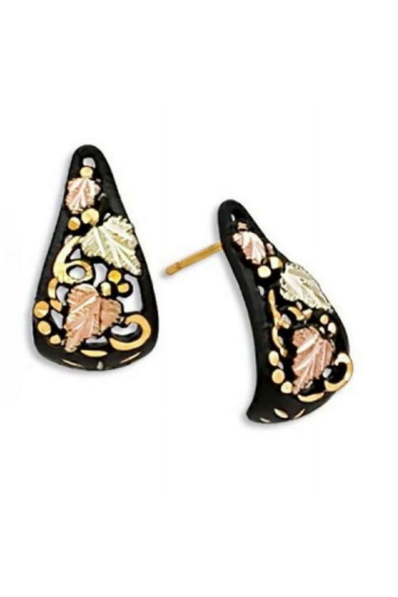 G LER558P Black Hills Gold Powder Coated Earrings