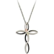 Landstroms MRLPE3054 Black Hills Gold Sterling Silver Cross Pendant - 1 x 1.48 in.