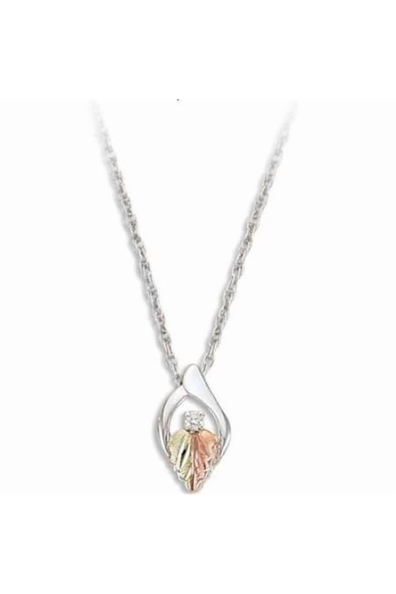 MRLPE3228X Black Hills Gold Sterling Silver Pendant with Diamond - 0.33 x 0.56 in.