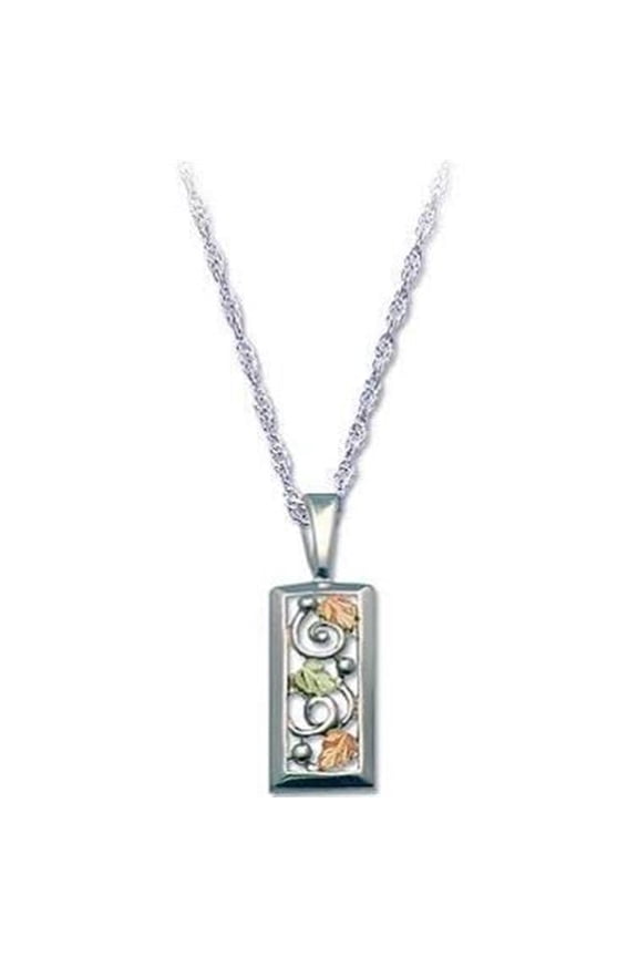 MRLPE903 Black Hills Gold Sterling Silver Pendant - 0.38 x 1.21 in.