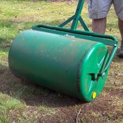 LANDZIE 24 Inch Poly Lawn Roller - 22.5 Gallon Water Filled Sod and Yard Roller for Effective Grass Seed-to-Soil Germination - Lawn Striping Kit and Leveling Tool for Lawn and Garden Professionals