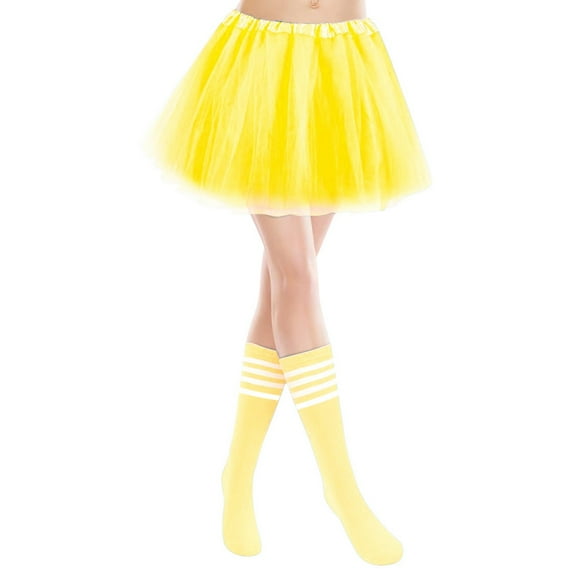 Landzoo Adult Women's Carnival Tutu Skirt Set With Thigh High Socks Dance Performance Festival Beautiful Casual Women's Skirt