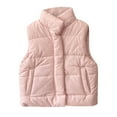 thumbnail image 1 of Landzoo Baby Girls Boys Puffer Vest, Lightweight Warm Vest High Neck Button Casual Fall Winter Clothes, 1 of 8