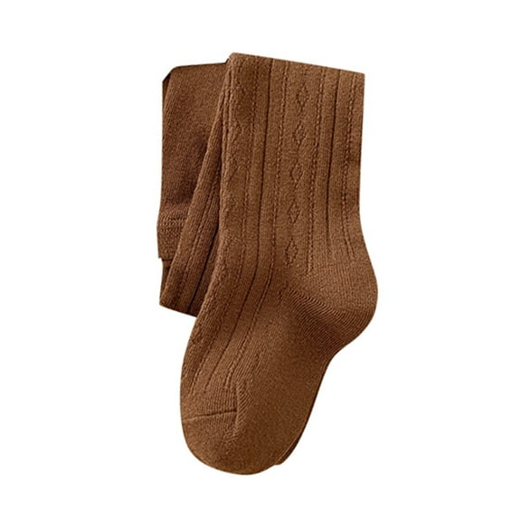 Landzoo Baby Girls Tights Cotton Cable Knit Footed Pantyhose Baby Stockings Toddler Leggings