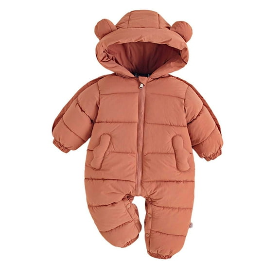 Landzoo Baby For Winter Thickened Warmth Baby Crawling For Going Out Holding Clothes Infant Padded For Winter 0-1 Year Old Cozy Cute Boys And Girls Jumpsuit 2-3 Years