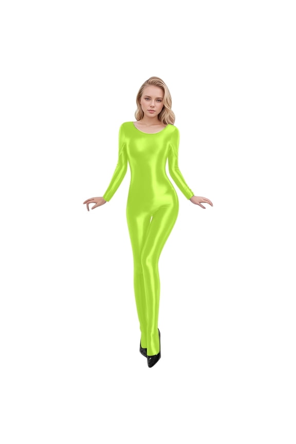 High Stretch Unisex Full Body Catsuit Shiny Smooth Transparent Bodysuit For Comfort And Style Versatile Casual Unique Clothes