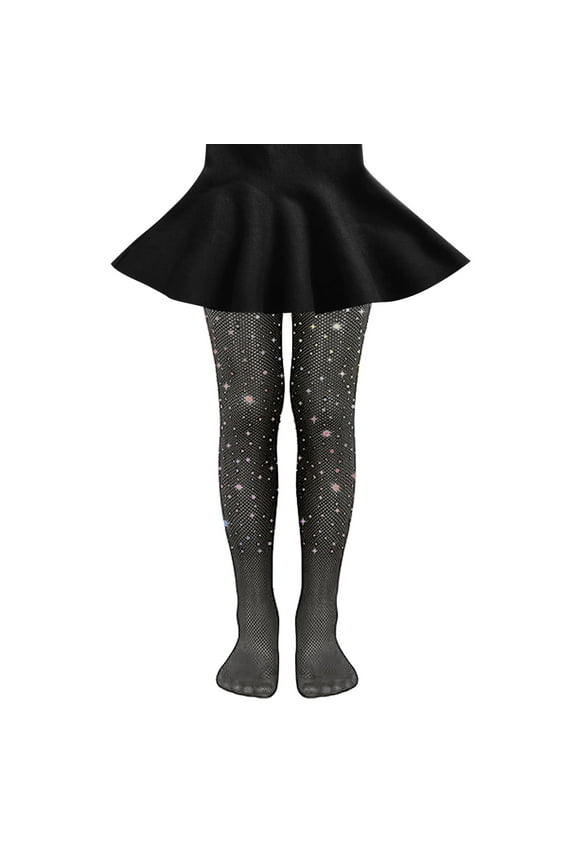 Children's Hosiery Fishnet Dot Drill Pantyhose Band Drill Colored Mesh Hosiery Girl Tights Girl Mesh Stockings