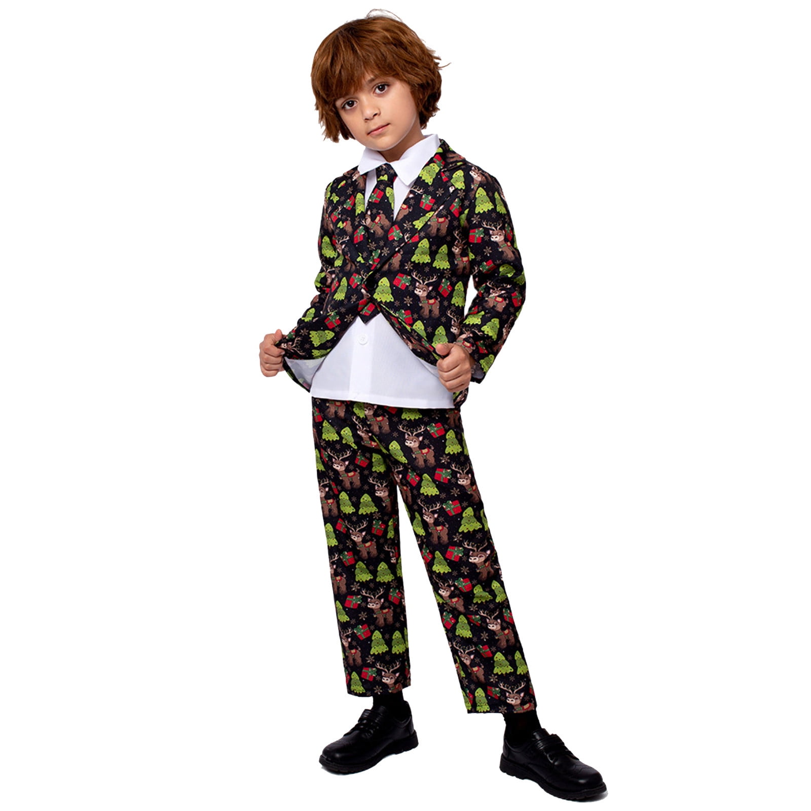 Landzoo Children's Santa Suit Kids Christmas Party Top Pants Tie Set Of — free download