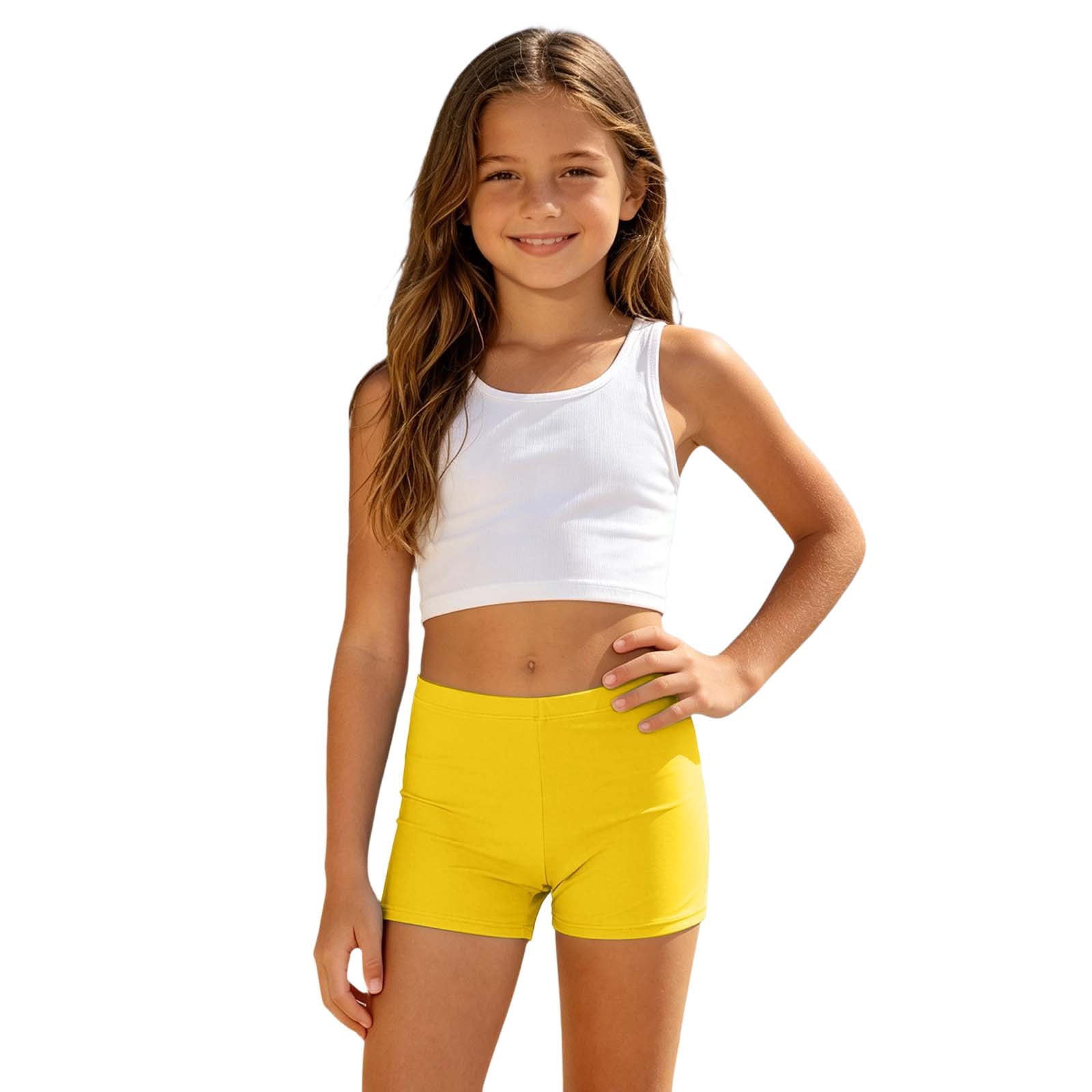 Landzoo Girls 2 Piece Swimsuit Solid Color Sleeveless Crew Neck