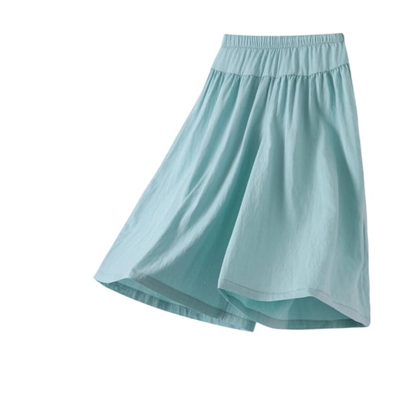 Landzoo Girls Pants Solid Color Elastic Waist Summer Cozy Soft Pants Size 9-10 Years Mint Green