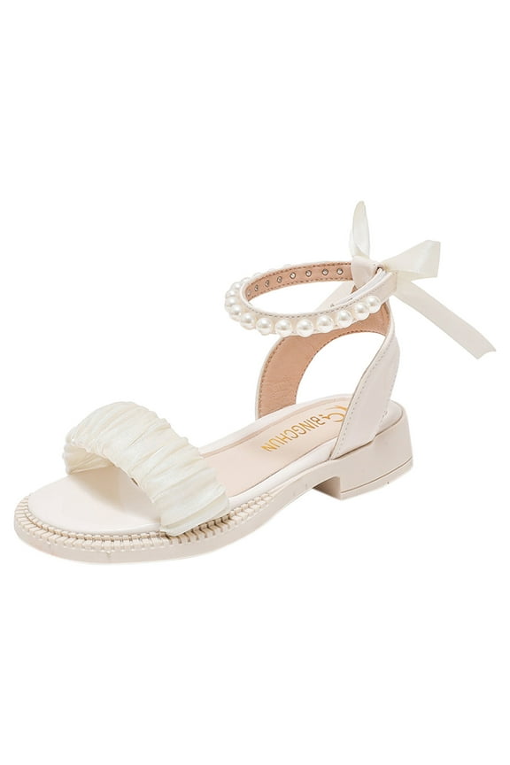 Girls Sandals Kids Open Toe Ankle Strap Dress Shoes Wedding Party For Toddler Kids Princess Shoes Cute Soft Children Choes