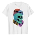thumbnail image 1 of Landzoo Halloween Men'S Tees Skull Print Short Sleeve Crew Neck T Shirt Party Quick Dry Men Shirt Size M White, 1 of 4