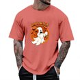 thumbnail image 1 of Landzoo Halloween Shirt For Men Ghost Print Short Sleeve Crew Neck Tees Party Breathable Men T-Shirt Size M Red, 1 of 4