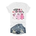 thumbnail image 1 of Landzoo Halloween Women'S Shirts Cute Ghost Print Short Sleeve Crew Neck T-Shirt Party Loose Fit Women Tops Size XL White, 1 of 3