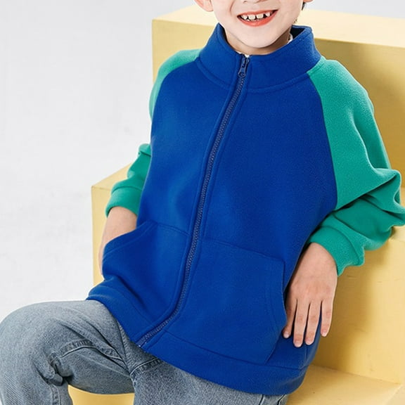 Landzoo Kids Boys Girls Full Zip Polar Jacket Toddler Coat Breathable Cozy Beautiful Children Shirts