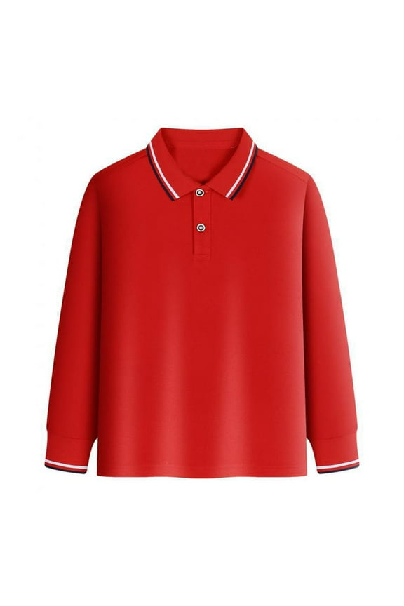 Kids Boys Girls Long Sleeve Shirt Button Closure Comfortable & Soft Pique Fabric Cozy Stylish Baby Tops