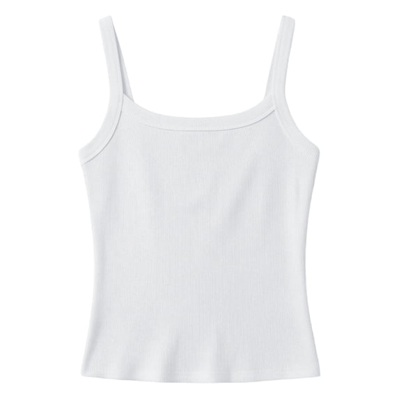 Landzoo Kids Boys Girls Tees Solid Color Sleeveless Square Collar T Shirt Summer Quick Dry Toddler Girls Shirt Size 8-9 Years White