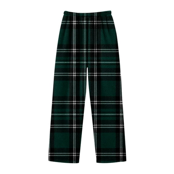 Landzoo Kids' Fashion Regular Plaid Flannel Pants Casual Loose Cozy Girl Children's Trousers