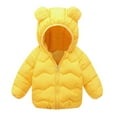 thumbnail image 1 of Landzoo Kids Girls Boys Puffer Jacket, Lightweight Bear Ear Hooded Winter Coat, for Baby Down Outerwear, 1 of 8