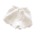 thumbnail image 1 of Landzoo Kids Girls Shorts Solid Color Elastic Waist Dance Summer Comfortable Girls Active Shorts Size 5-6 Years White, 1 of 3
